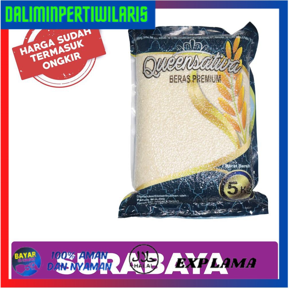 

( BISA COD ) Beras Premium Queensativa 5 Kg - SBY (Harga + Ongkir) BOOM SALE [Kode 1|Kode 2|Kode