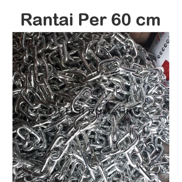 Jual Per 60 Cm 2 Rantai Besi 3 16 5 Mm Rantai Kapal Pagar Motor