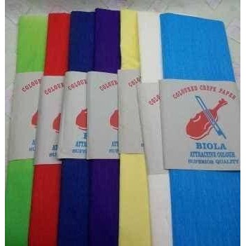 

EKSKLUSIF KERTAS KREP LEMBARAN 114 X 60 CM / KERTAS CREPE/ KERTAS HIAS PESTA !!