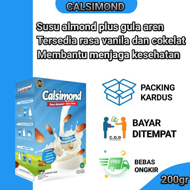 

calsimond susu kacang almond plus gula aren