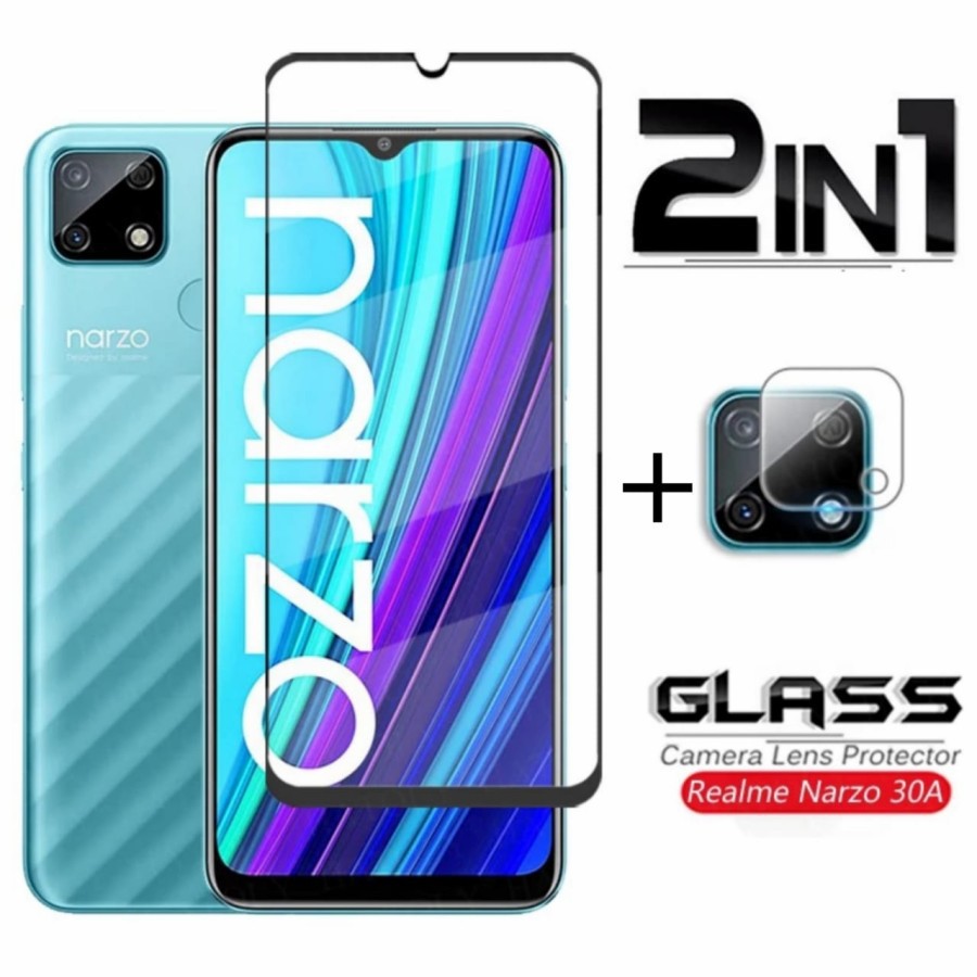 PROMO Tempered Glass Realme Narzo 30a Free Pelindung Kamera Handphone Belakang