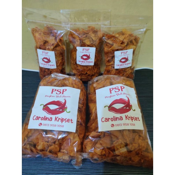 

KRIPIK SETAN/KRIPIK PEDAS/KRIPIK READY STOK /KRIPIK CAROLINA