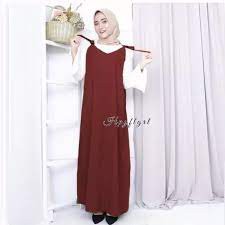 Baju Gamis Wanita Terbaru Gamis Remaja Kekinian 2021 Dress Wanita Amber Dress Modern 2021