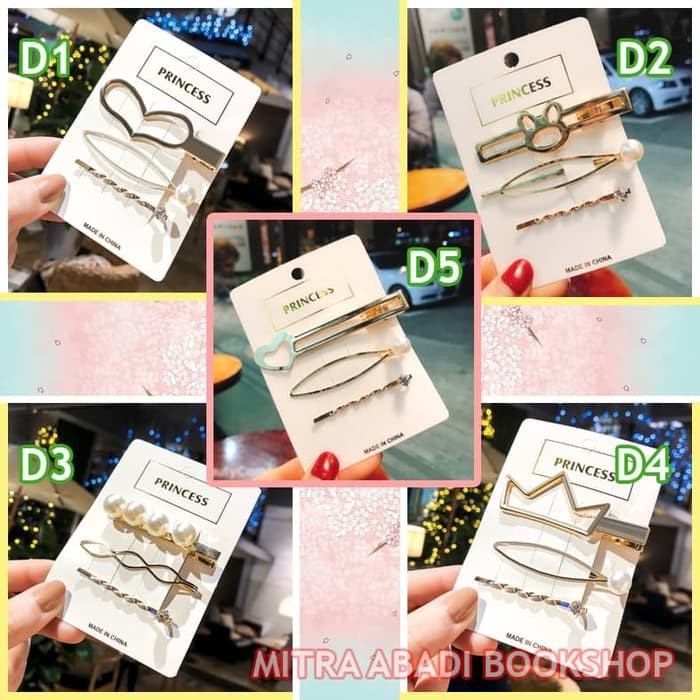 Set 3 pcs Jepitan Pearl Hairclip Jepit Rambut Mutiara Korea SET 02