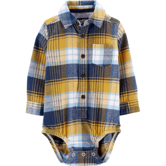 Kemeja bodysuit bayi laki kaki oshksh/crters-Kuning