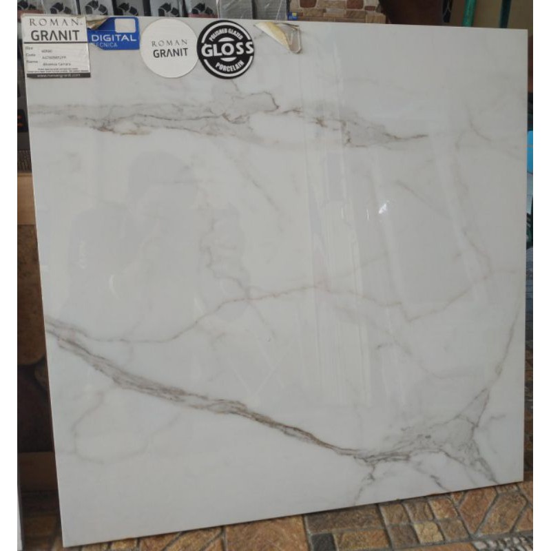 GRANIT LANTAI 60X60 MURAH ROMAN GT609852FR DAVENZA CARRARA