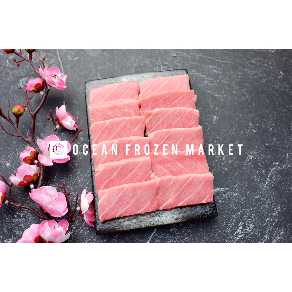 

Frozen Bluefin Tuna Otoro Platter Airflown Grade AAA Sashimi 200gr