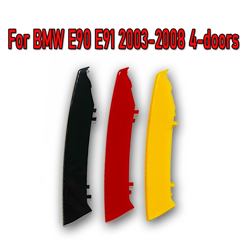 3pcs Strip Trim Grill Depan Warna Jerman Untuk BMW 3 Series E90 E91 E92 E93 03-13