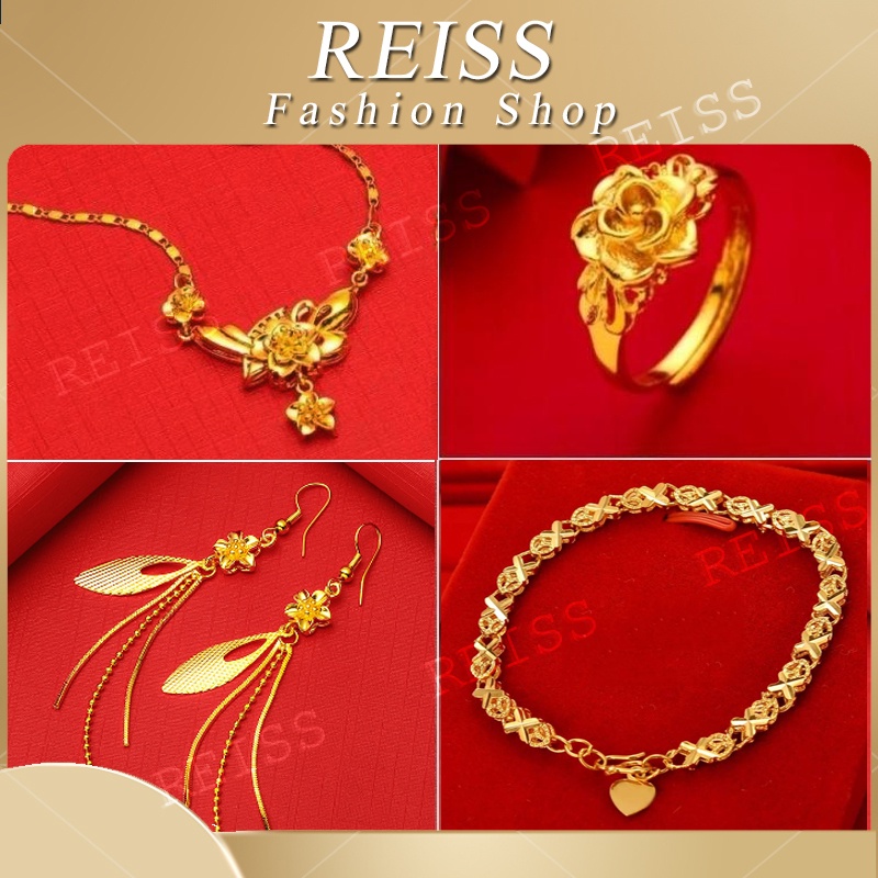 Reiss Cincin Emas Asli Bentuk Bunga 2g Untuk Perhiasan Dewasa