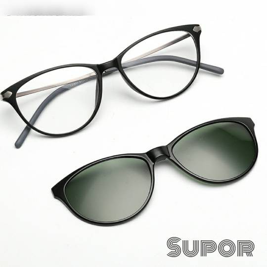 Kacamata clip on Korea FF15 Black Full Frame Kaca mata wanita Minus