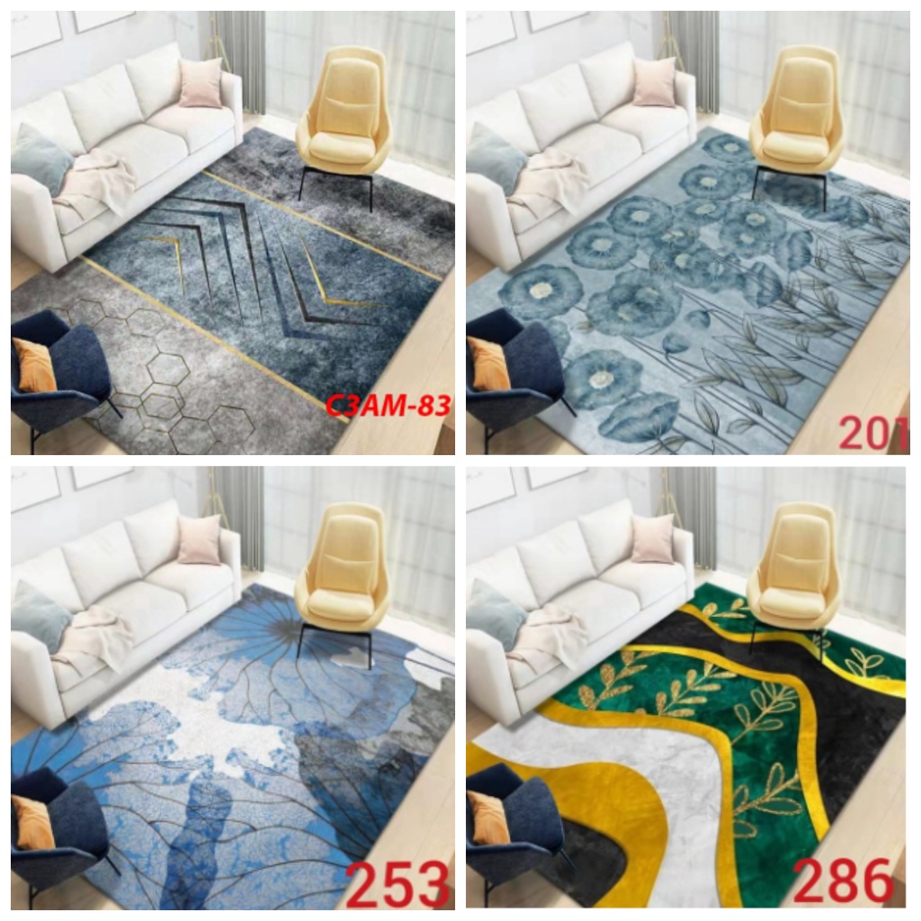 Karpet Lantai Bulu Tikar Murah Anti Selip Size 160X210Cm Karpet Permadani untuk Ruang Tamu