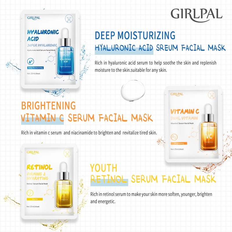 GIRLPAL Nature Sheet Mask  / Serum Sheet Mask 1 pcs