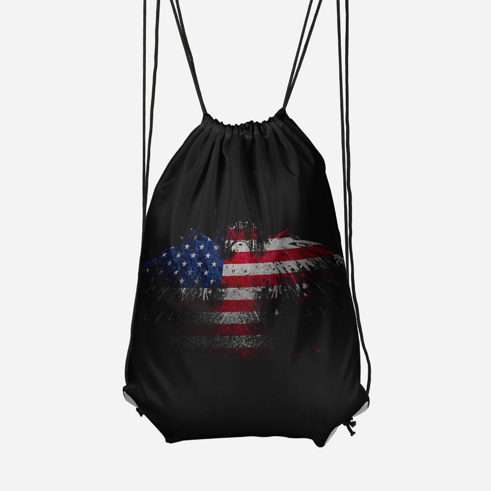 Tas serut / String bag / Tas Punggung AMERICAN EAGLE Full Printing Terbaru Art 3