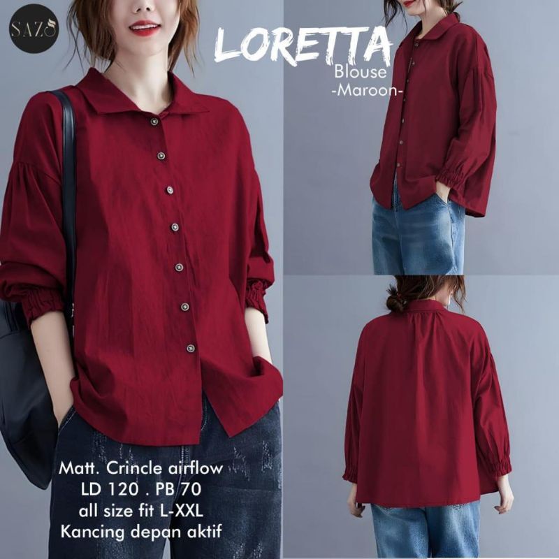 LORETTA BLOUSE BAJU WANITA TERBARU