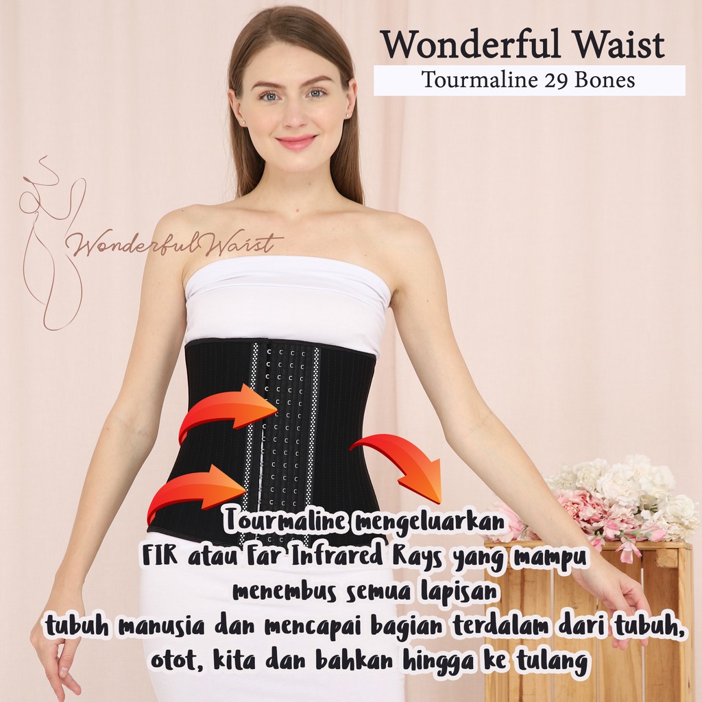 korset 29 tulang baja tourmaline / waist trainer 29 steel bones / korset diet / korset pinggang