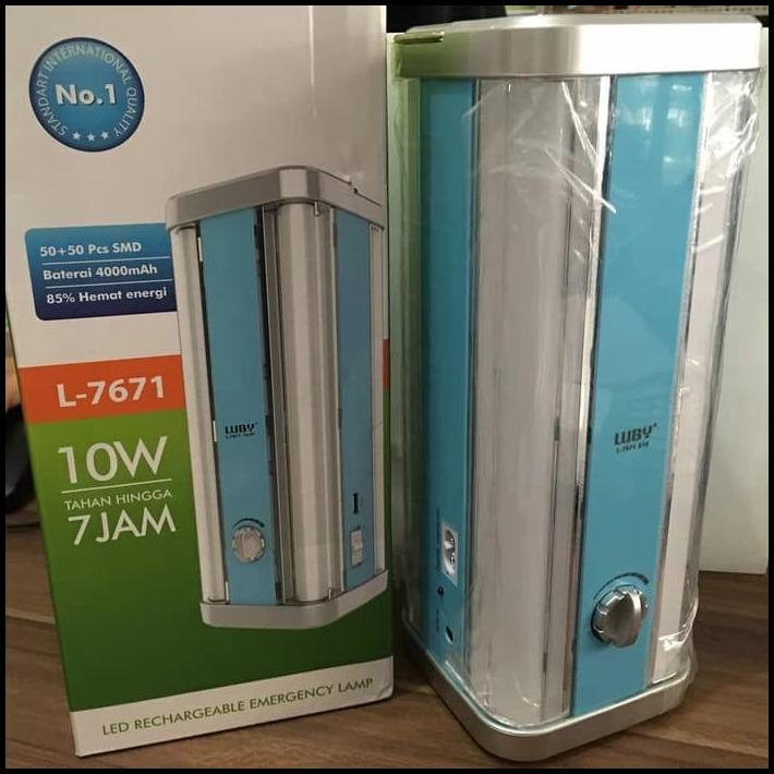 Lampu Emergency Luby L7671 Rechargeable Led Emergency Lamp