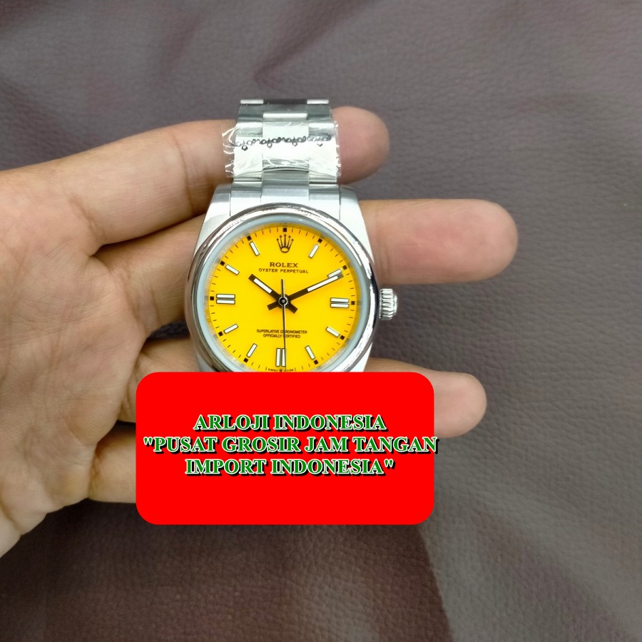 Promo Jam Rolex Datejust 36 Oyster Perpetual Silver Yellow automatic Stainless Jam Tangan Wanita Fas