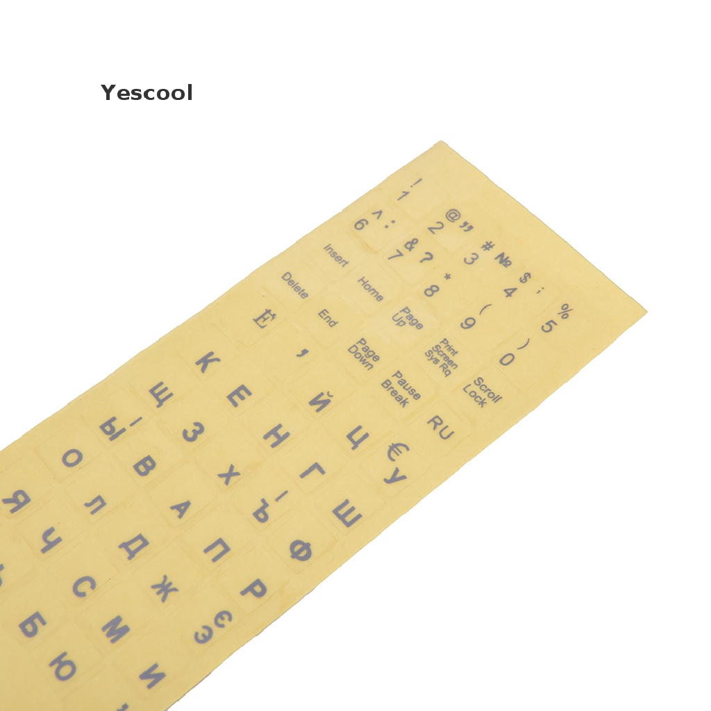 Yes Stiker Huruf Rusia Transparan Untuk Keyboard Laptopnotebookkomputer PC