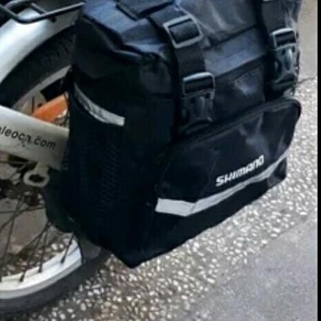 ✱ tas pannier kanan kiri sepeda lipat tas rack panier double coustum nama sendiri tas belakang ☝