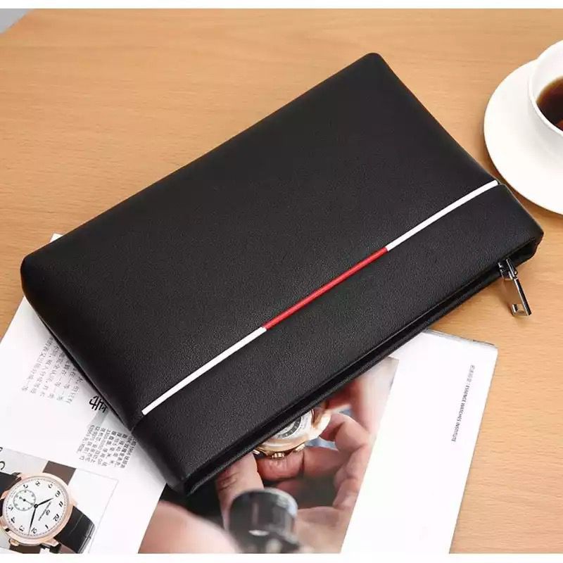 Handbag Pria Clucth Kulit PU Leather Men's Business - Dompet Besar Pria