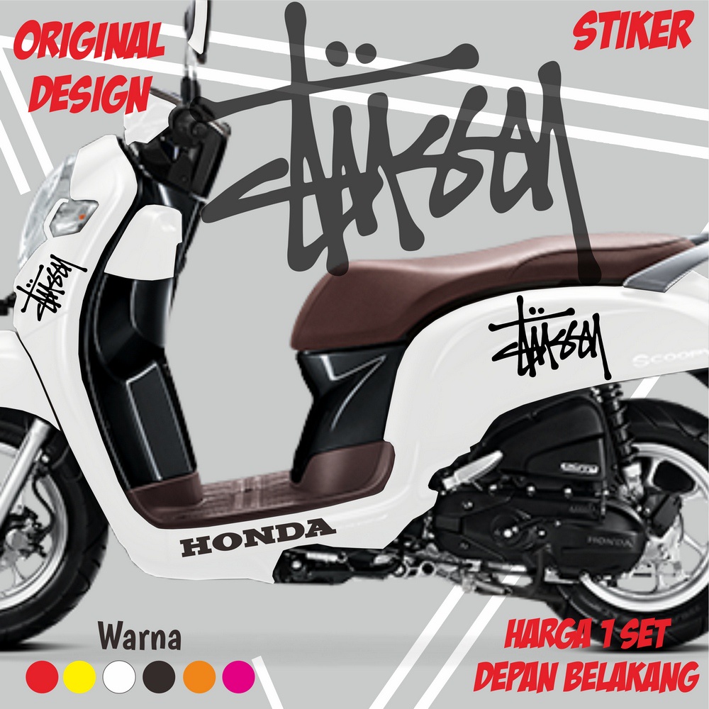 BISA CUSTOM NAMA /Sticker Scoopy STUSSY Satu Set /all varian