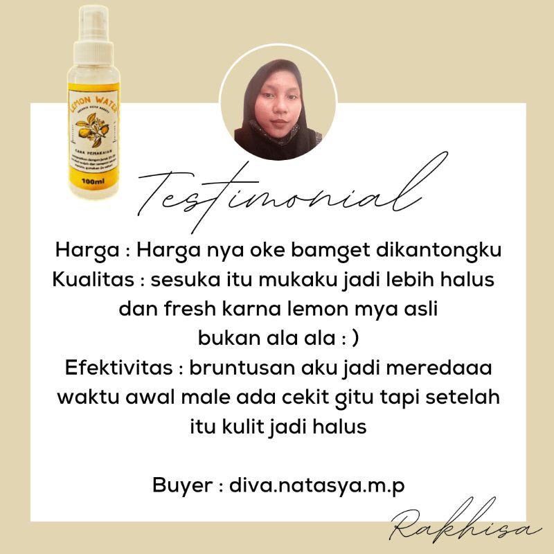 Spray Lemon Water VIT C  Perawatan Wajah Sehat Segar Alami, 9 in 1 Manfaat Natural Halal Original-3