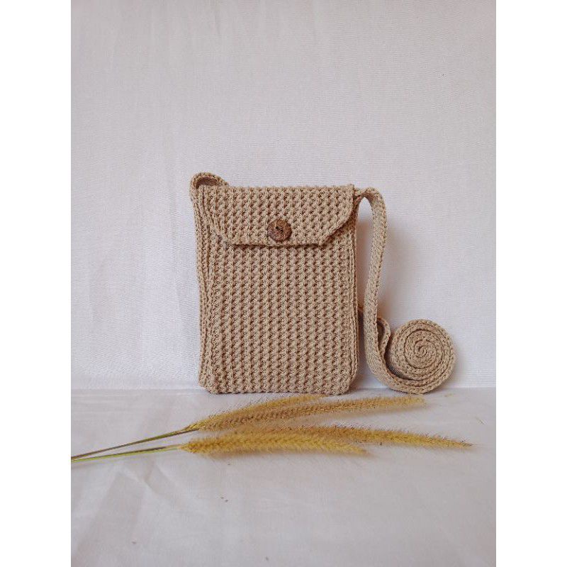 Tas selempang rajut cantik/minibag rajut/Sling bag/tas rajut hp