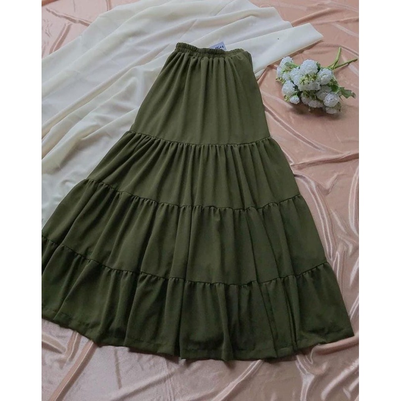 ROK CANDA / Rok Susun Maxi Skirt Rok Bangkok Skirt Rok Umpak Rok Ceruty Rok Panjang Furing Dalam