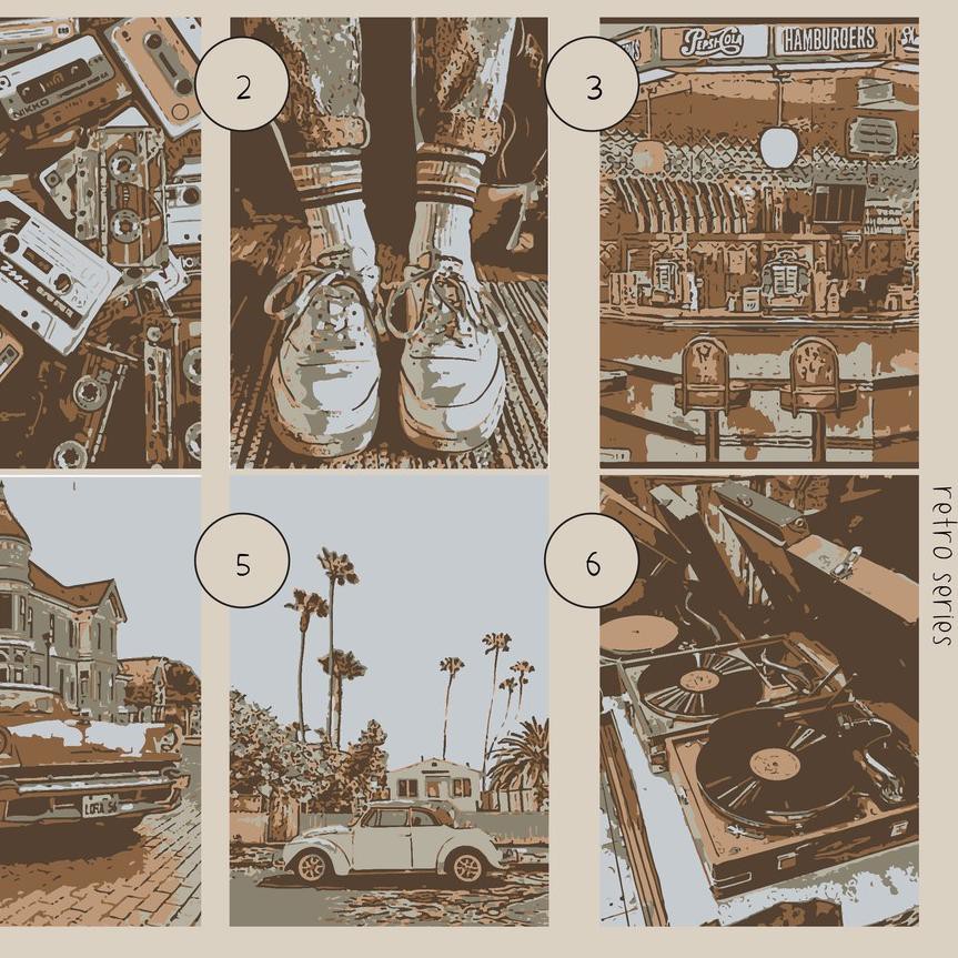 

TERBAIK..!! Paint By Number Kit A3, RETRO SERIES TERLARIS