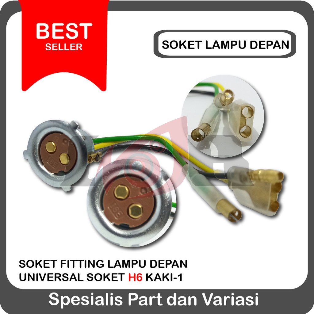 Soket Fiting Lampu Depan Yamaha Mio MX Universal Motor Bhlam H6 Kaki-1