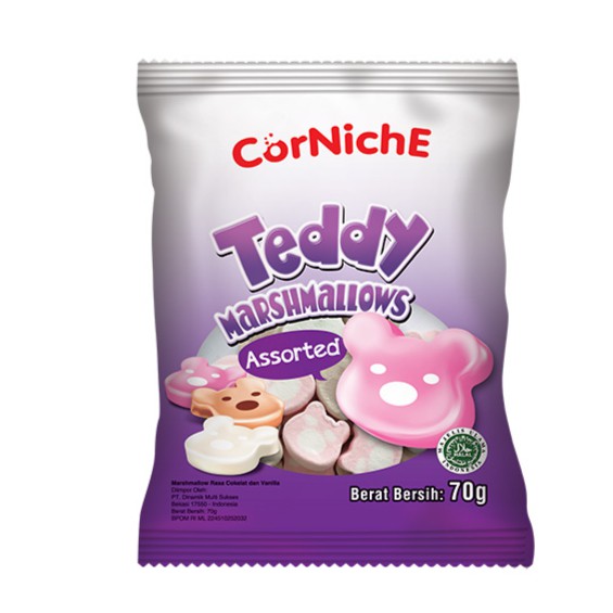 

Corniche Teddy Assorted Marshmallow 70gr