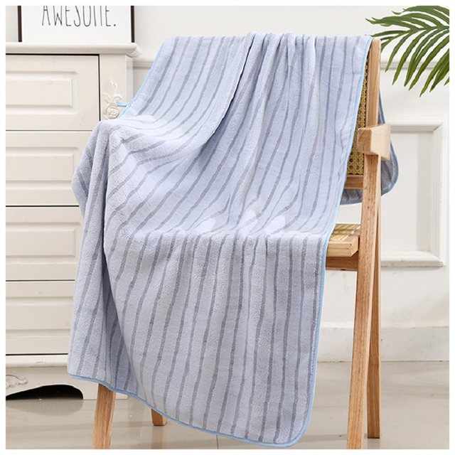 Handuk Mandi Dewasa Motif Salur Polos 70x140 cm Handuk Microfiber Super serap air murah Import