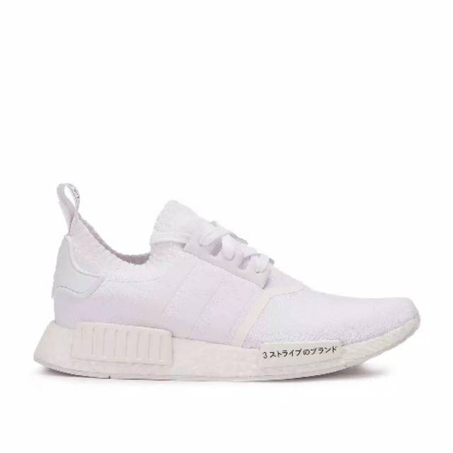ADIDAS NMD R1 Primeknit Japan Triple White High Premium Original Sepatu Running Sepatu Olahraga