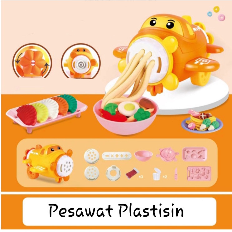 [MS]Mainan Pesawat Terbang Plastisin / Mainan Cetakan Plastisin Model Pesawat Terbang / Mainan Lilin Plastisin / Mainan Playdough