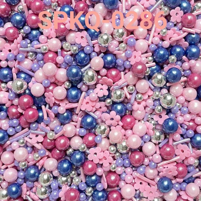 

SPKQ-0286 SPRINKLES SPRINKLE SPRINGKEL 250GR MUTIARA BUNGA PINK UNGU DISKON GEDE