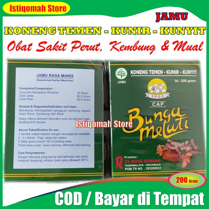 

COD Obat Sakit Perut, Kembung dan Mual Maag Magg Kronis - KONENG TEMEN KUNYIT KUNIR Cap Bunga Melati