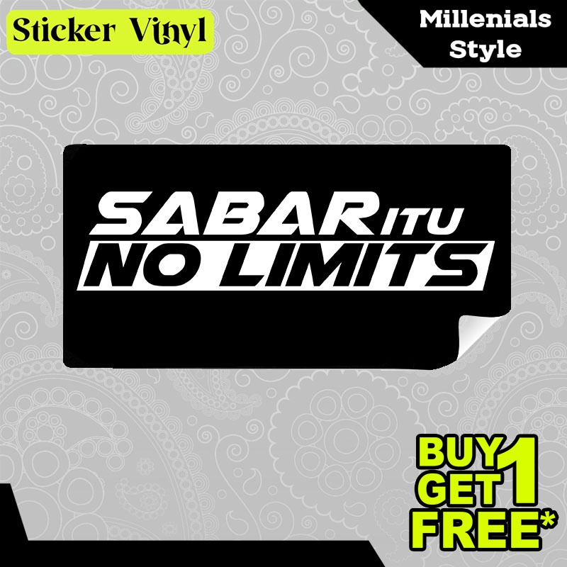 

Stiker Sticker Sabar Itu No Limits Tulisan Kalimat Keren dan Inspiratif Aesthetic Bahan Vinyl Satuan Anti Air