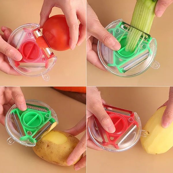 Pengupas Buah 3 In 1 / Parutan Pengupas Buah Sayur / Serutan  Buah / Peeler Alat Kupas Buah / Peralatan Dapur / TM-19-5