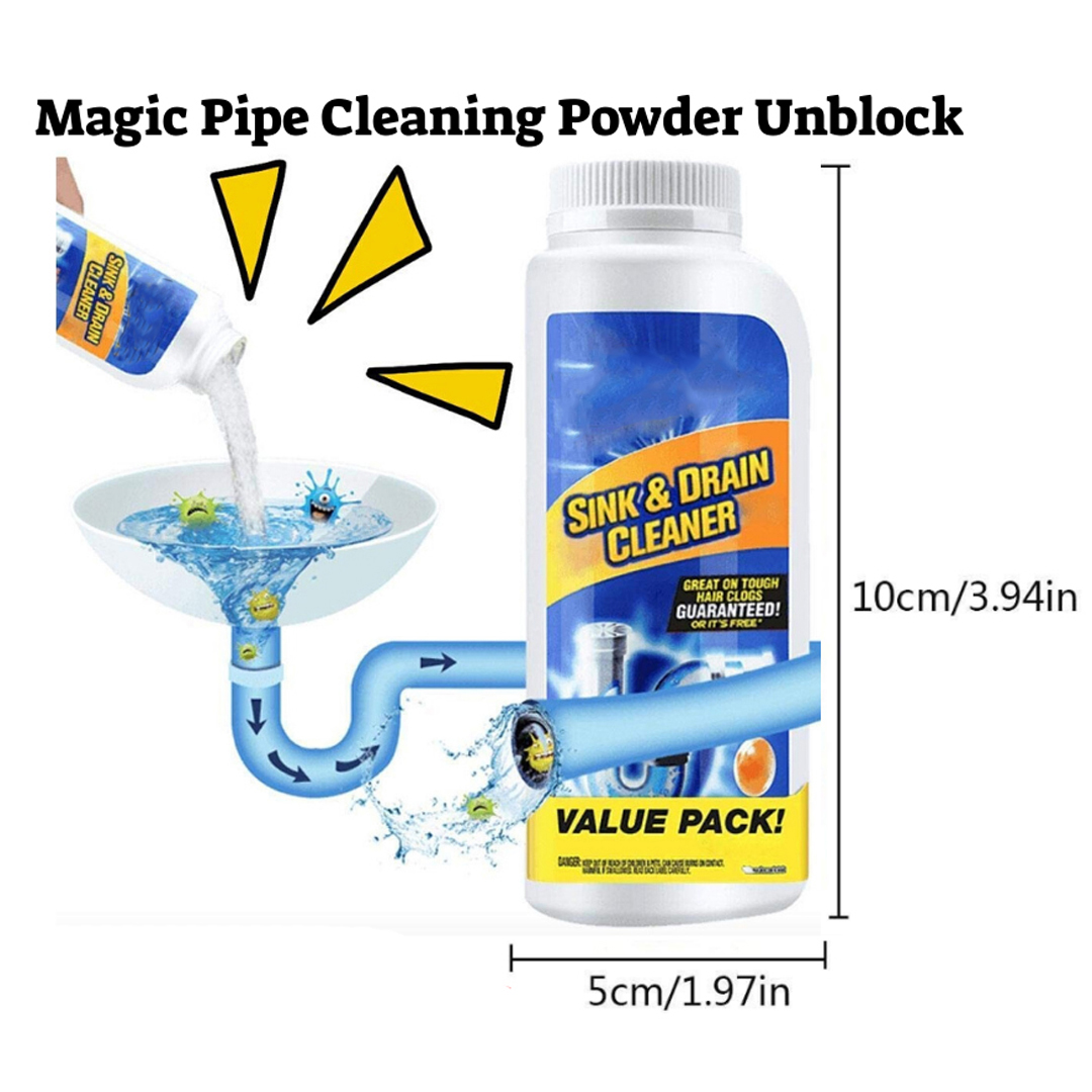 Magic Bathroom Pipe Cleaning Powder Powerful Sink Drain Super Quick Cleaner Wecynthia Shopee Indonesia