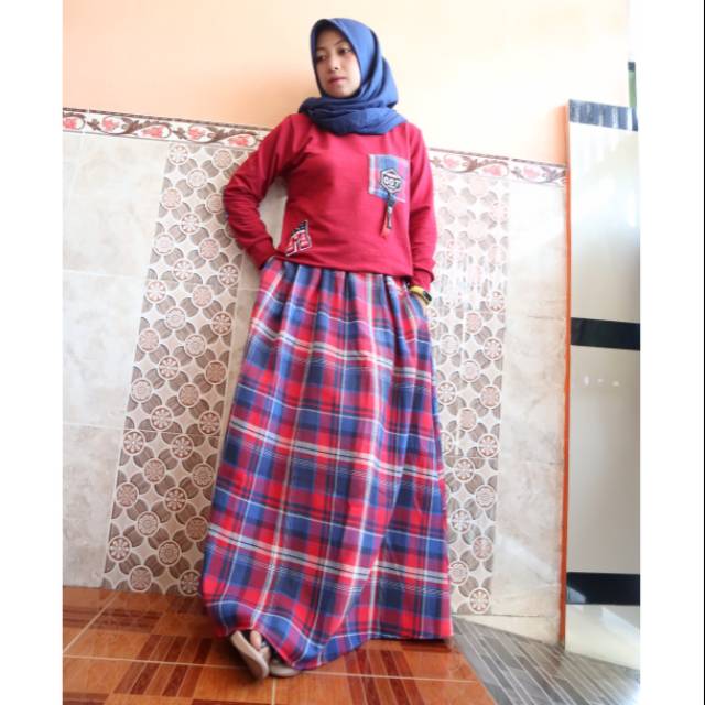 Setelan rok dewasa/setelan rok anak/baju muslim kekinian terlaris