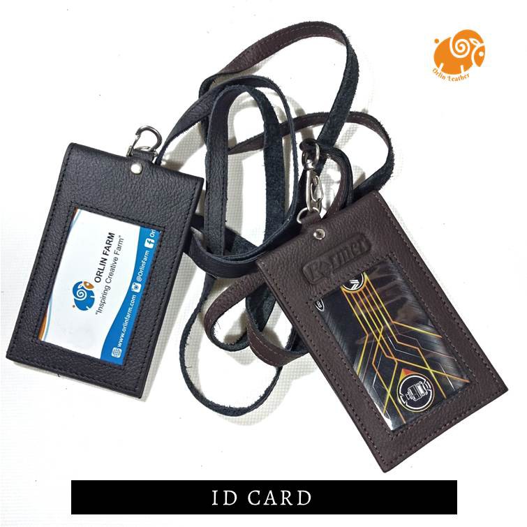 

Name tag kantor kartu nama kulit asli