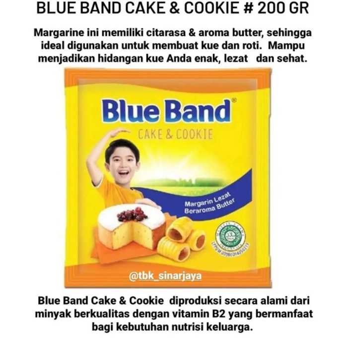 

Blue Band Cake and Cookie Margarin dan blue band serbaguna 200gr