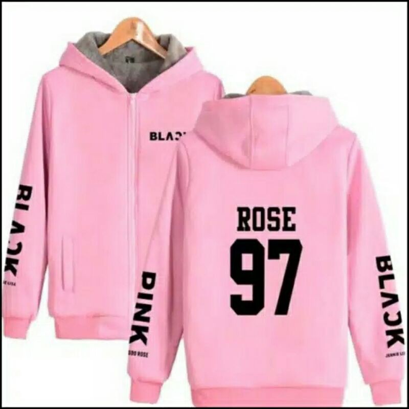 JAKET BLACKPINK LISA JISOO ROSE JENNIE | HOODIE ZIPPER MEMBER BLACKPINK JAKET