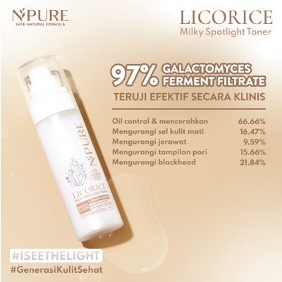 ✨ AKU MURAH ✨ NPURE LICORICE Milky Spotlight Toner 80ml / Toner Wajah