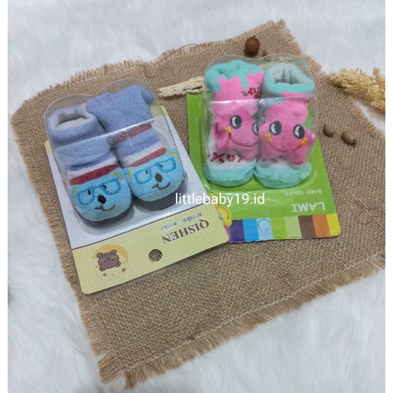 Kaos kaki Bayi Boneka Mika Murah - Kaos kaki Boneka Premium 0-6bulan