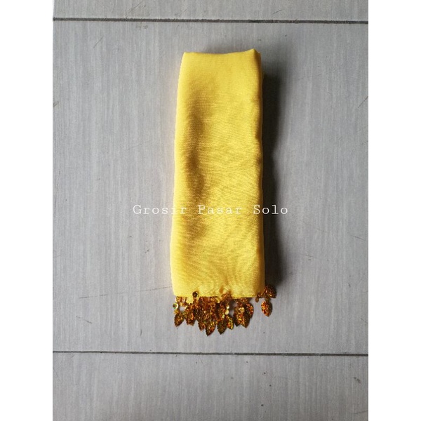 Selendang tari anak / sampur anak murah / selendang tari ronce-Kuning cerah