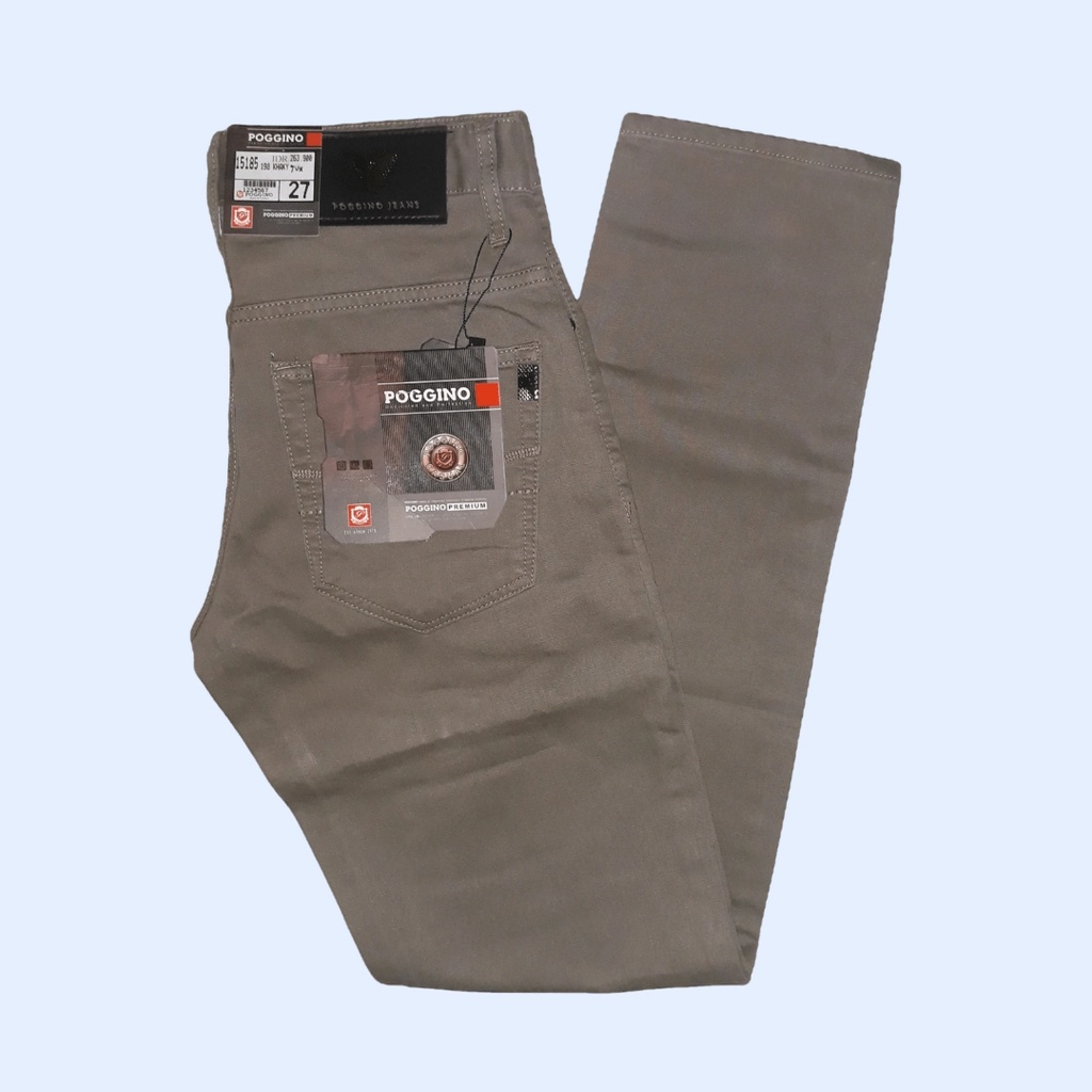 Celana Panjang Pria POGGINO PREMIUM Katun Kanvas Slim Fit