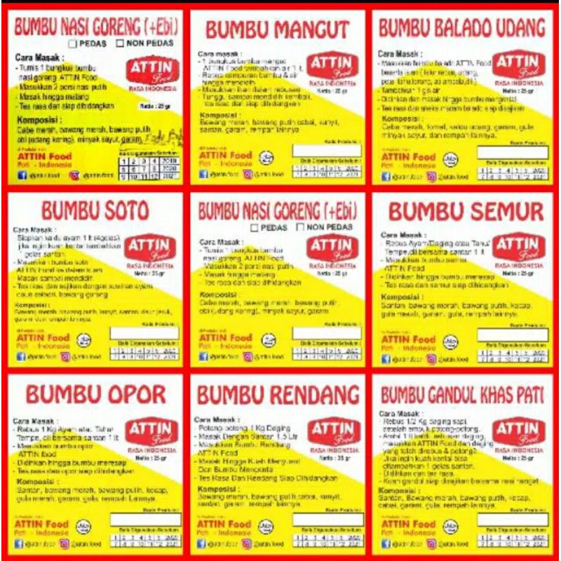 

Bumbu Masakan Siap Saji