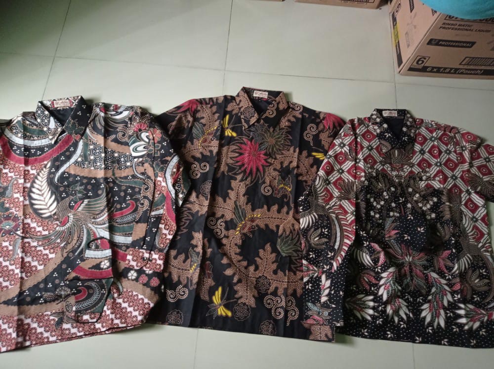 Baju Batik Pria Lengan Panjang Kemeja Batik Pria Premium Batik Slim Fit Solo Cowok Modern  Pcw 063