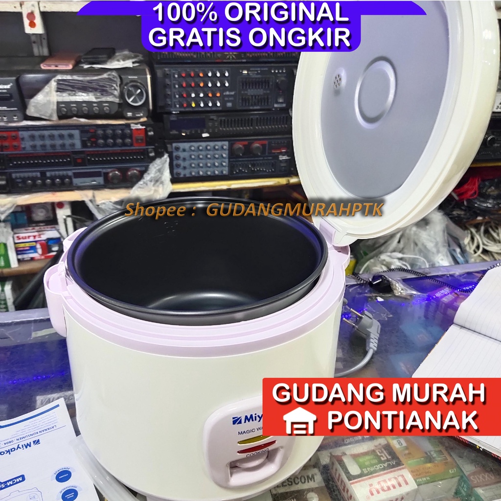 Ricecooker Miyako 509 TS Tipe Baru Putih Pink ANti Penyok ANti Karat magicom penanak nasi